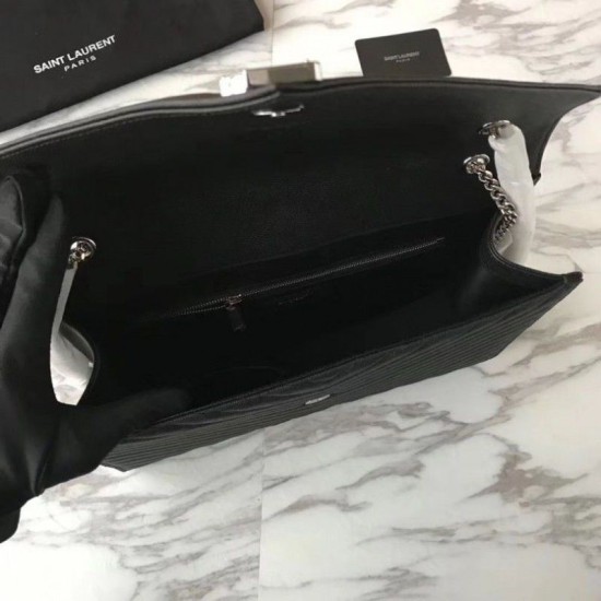 Replica YSL Saint Laurent Envelope Large Bag Grain Poudre Embossed Leather Silver Hardware Replica YSL Saint Laurent Envelope Large Bag Grain Poudre Embossed Leather Silver Hardware