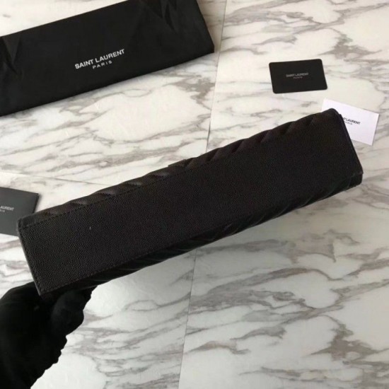 Replica YSL Saint Laurent Envelope Large Bag Grain Poudre Embossed Leather Silver Hardware Replica YSL Saint Laurent Envelope Large Bag Grain Poudre Embossed Leather Silver Hardware