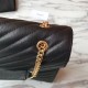 Fake YSL Saint Laurent Envelope Large Bag Grain Poudre Embossed Leather Gold Hardware Replica