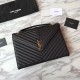 Fake YSL Saint Laurent Envelope Large Bag Grain Poudre Embossed Leather Gold Hardware Replica