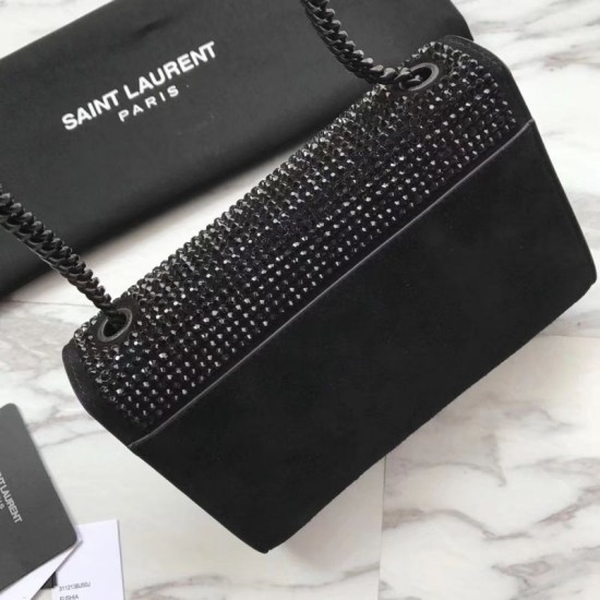 Replica YSL Saint Laurent Small Monogram Kate Diamond Bag Black