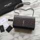 Replica YSL Saint Laurent Medium Monogram Kate Diamond Cowhide Bag Black