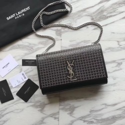 Replica YSL Saint Laurent Medium Monogram Kate Diamond Cowhide Bag Black