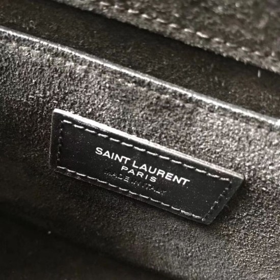 Replica YSL Saint Laurent Medium Monogram Kate Diamond Cowhide Bag Black