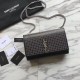 Replica YSL Saint Laurent Medium Monogram Kate Diamond Cowhide Bag Black