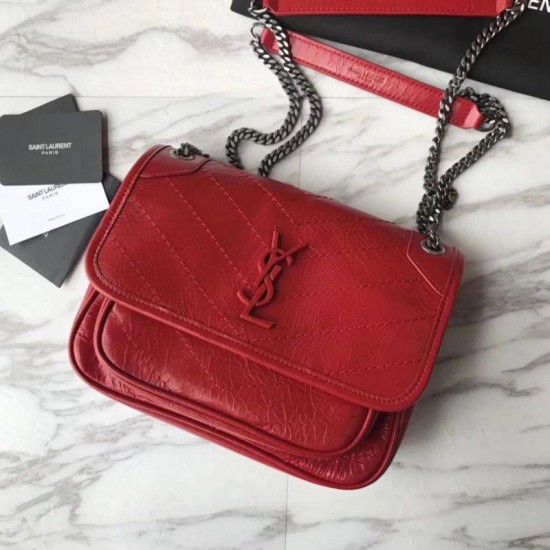Replica YSL Saint Laurent Medium Niki Chain Bag Red Replica YSL Saint Laurent Medium Niki Chain Bag Red