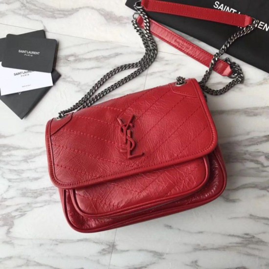 Replica YSL Saint Laurent Medium Niki Chain Bag Red Replica YSL Saint Laurent Medium Niki Chain Bag Red
