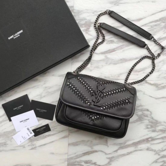 Replica YSL Saint Laurent Niki Mini Studs Flap Bag