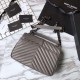 Fake YSL Saint Laurent Medium Monogram Kate Chain Shoulder Bag Light Gray Replica