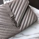 Fake YSL Saint Laurent Medium Monogram Kate Chain Shoulder Bag Light Gray Replica