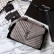 Fake YSL Saint Laurent Medium Monogram Kate Chain Shoulder Bag Light Gray Replica