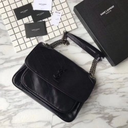 Replica YSL Saint Laurent Medium Niki Chain Bag Black