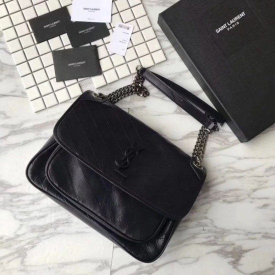 Replica YSL Saint Laurent Medium Niki Chain Bag Black