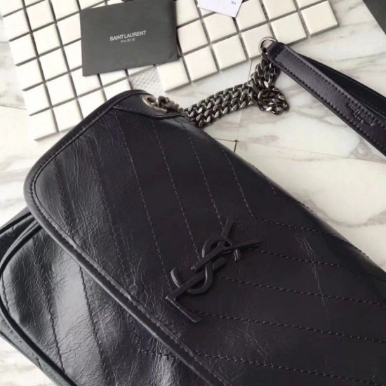 Replica YSL Saint Laurent Medium Niki Chain Bag Black