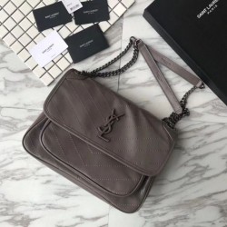 Fake YSL Saint Laurent Medium Niki Chain Bag Grey Replica