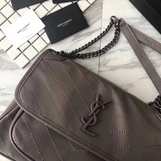 Fake YSL Saint Laurent Medium Niki Chain Bag Grey Replica