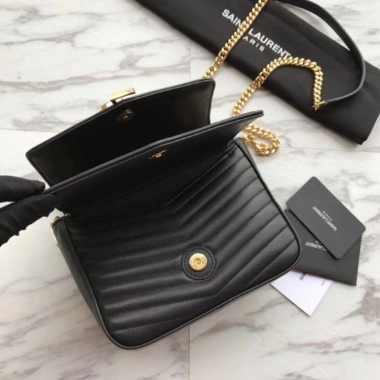 Fake YSLSaint Laurent Sulpice Matelasse Bag Black Replica