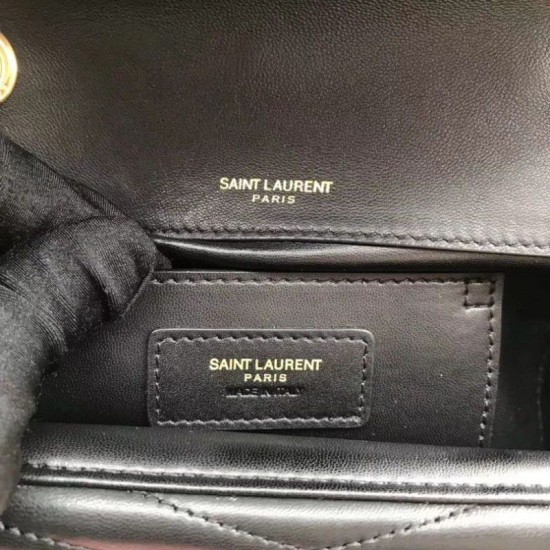 Fake YSLSaint Laurent Sulpice Matelasse Bag Black Replica