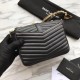 Fake YSLSaint Laurent Sulpice Matelasse Bag Black Replica