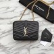 Fake YSLSaint Laurent Sulpice Matelasse Bag Black Replica