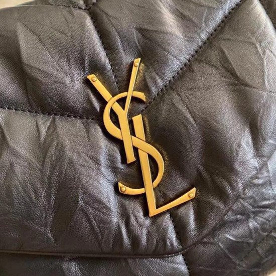 Replica YSL Saint Laurent Loulou Puffer Large Bag Quilted Wrinkly Matte Leather Black Replica YSL Saint Laurent Loulou Puffer Large Bag Quilted Wrinkly Matte Leather Black