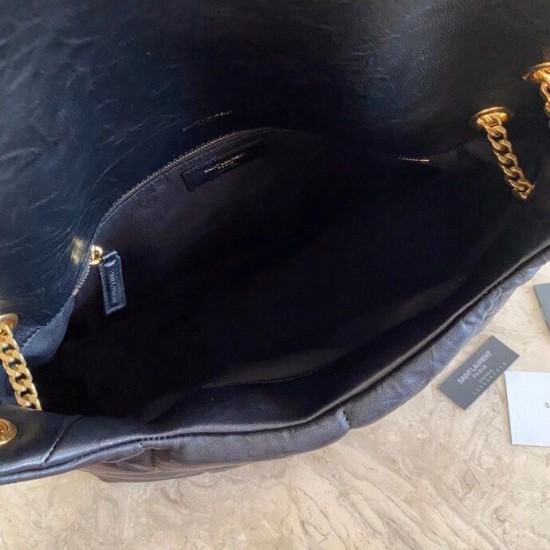 Replica YSL Saint Laurent Loulou Puffer Large Bag Quilted Wrinkly Matte Leather Black Replica YSL Saint Laurent Loulou Puffer Large Bag Quilted Wrinkly Matte Leather Black