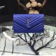 Replica Saint Laurent Blue Grained Matelasse Leather Chain Wallet Y221220 Replica Saint Laurent Blue Grained Matelasse Leather Chain Wallet Y221220