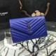Replica Saint Laurent Blue Grained Matelasse Leather Chain Wallet Y221220 Replica Saint Laurent Blue Grained Matelasse Leather Chain Wallet Y221220