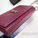 Fake Saint Laurent Chain Wallet in Burgundy Crocodile Embossed Leather 377829 Replica