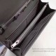 Replica Saint Laurent Chain Wallet in Grey Crocodile Embossed Leather 377829