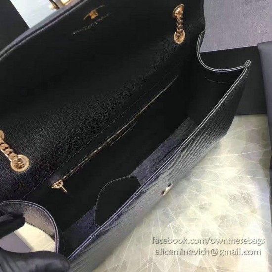 Replica Saint Laurent Classic Large Monogram Shoulder Bag in Black Grained Matelasse 396910 Fake Saint Laurent Classic Large Monogram Shoulder Bag in Black Grained Matelasse 396910 Replica