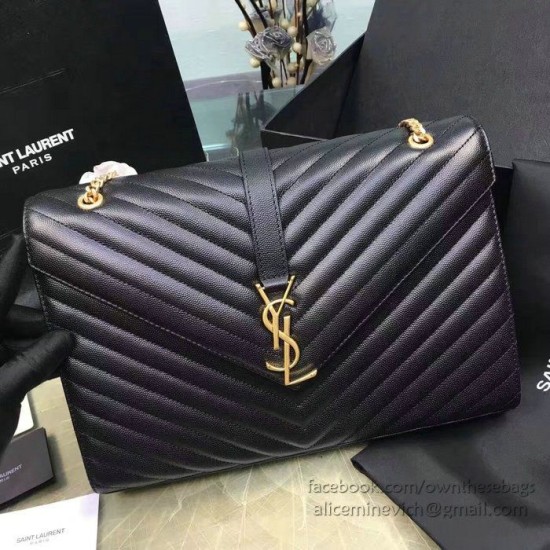 Replica Saint Laurent Classic Large Monogram Shoulder Bag in Black Grained Matelasse 396910 Fake Saint Laurent Classic Large Monogram Shoulder Bag in Black Grained Matelasse 396910 Replica