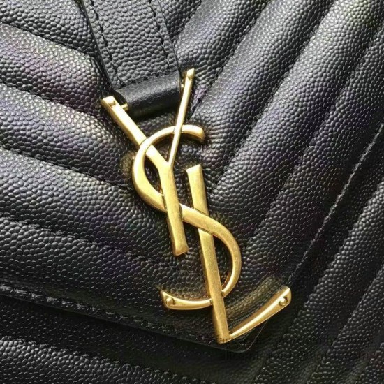 Replica Saint Laurent Classic Large Monogram Shoulder Bag in Black Grained Matelasse 396910 Fake Saint Laurent Classic Large Monogram Shoulder Bag in Black Grained Matelasse 396910 Replica