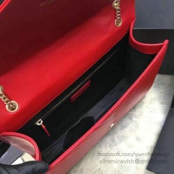 Fake Saint Laurent Classic Large Monogram Shoulder Bag in Red Grained Matelasse 396910 Replica Replica Saint Laurent Classic Large Monogram Shoulder Bag in Red Grained Matelasse 396910