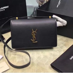 Replica Saint Laurent Dylan Black Calfskin Cross-body Bag 377827
