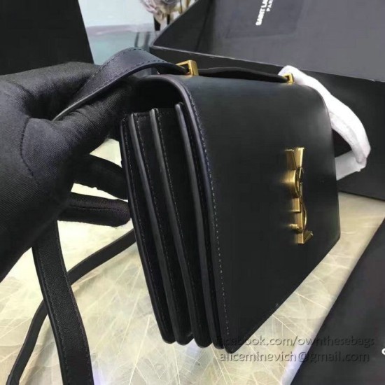Replica Saint Laurent Dylan Black Calfskin Cross-body Bag 377827