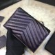 Replica Saint Laurent Envelope Chain Wallet in Black Grained Calfskin 201120