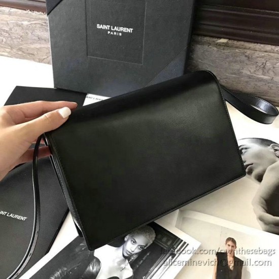 Replica Saint Laurent Medium Bellechasse Bag Black & Taupe 462044