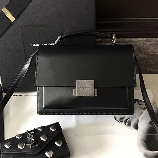 Fake Saint Laurent Medium Bellechasse Bag in Black Leather 482051 Replica