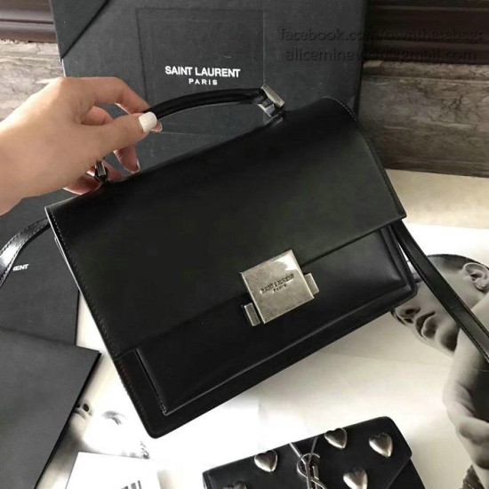 Fake Saint Laurent Medium Bellechasse Bag in Black Leather 482051 Replica