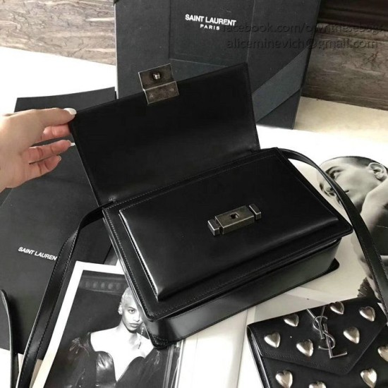 Fake Saint Laurent Medium Bellechasse Bag in Black Leather 482051 Replica