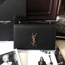 Replica Saint Laurent Medium Dylan Flap Shoulder Bag Black 439047