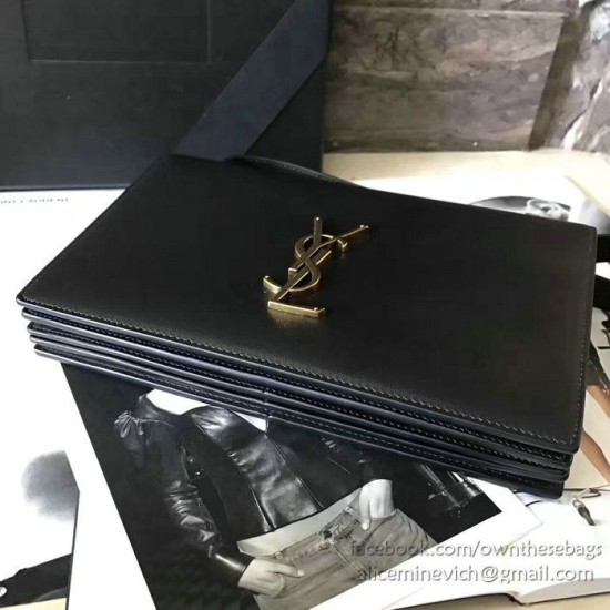 Replica Saint Laurent Medium Dylan Flap Shoulder Bag Black 439047