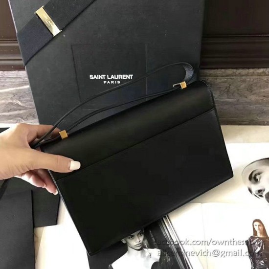 Replica Saint Laurent Medium Dylan Flap Shoulder Bag Black 439047