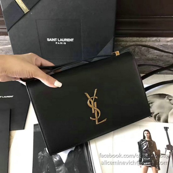 Replica Saint Laurent Medium Dylan Flap Shoulder Bag Black 439047