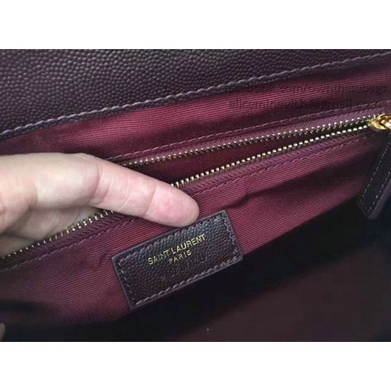 Replica Saint Laurent Monogram Large Grained Chain Shoulder Bag Burgundy Y230310