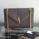 Replica Saint Laurent Monogram Large Grained Chain Shoulder Bag Grey Y230310