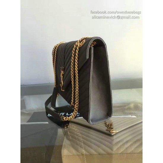 Replica Saint Laurent Monogram Large Grained Chain Shoulder Bag Grey Y230310