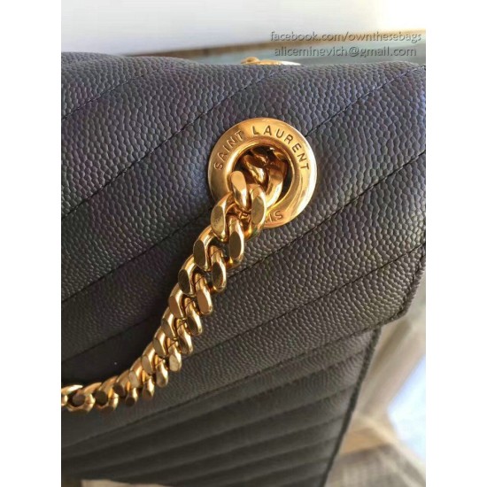 Replica Saint Laurent Monogram Large Grained Chain Shoulder Bag Grey Y230310