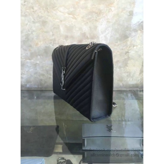 Fake Saint Laurent Monogram Large Kate Chain Shoulder Bag Black Y231220 Replica